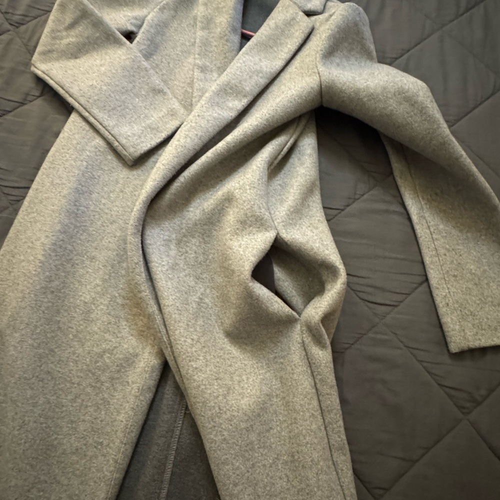 Zara Classic Gray Trench Coat - Picture 3 of 13